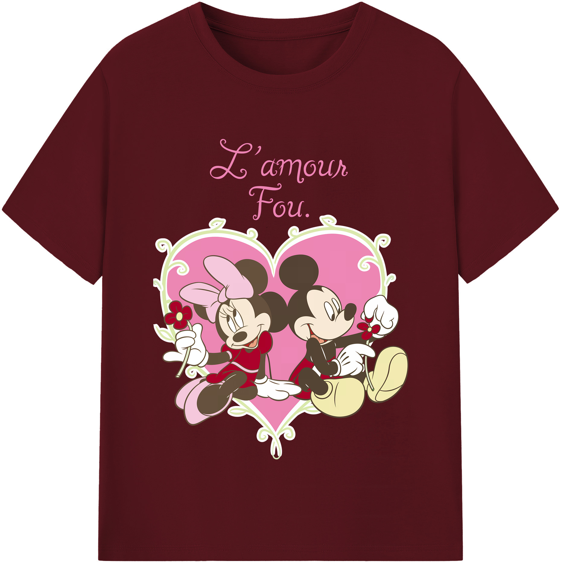 （画像用） ミッキーマウス Mickey Mouse 綿100％半袖Tシャツ（フロントプリント）